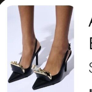 AKIRA AZALEA WANG BAYLOR BLACK STILETTO PUMP Size 88